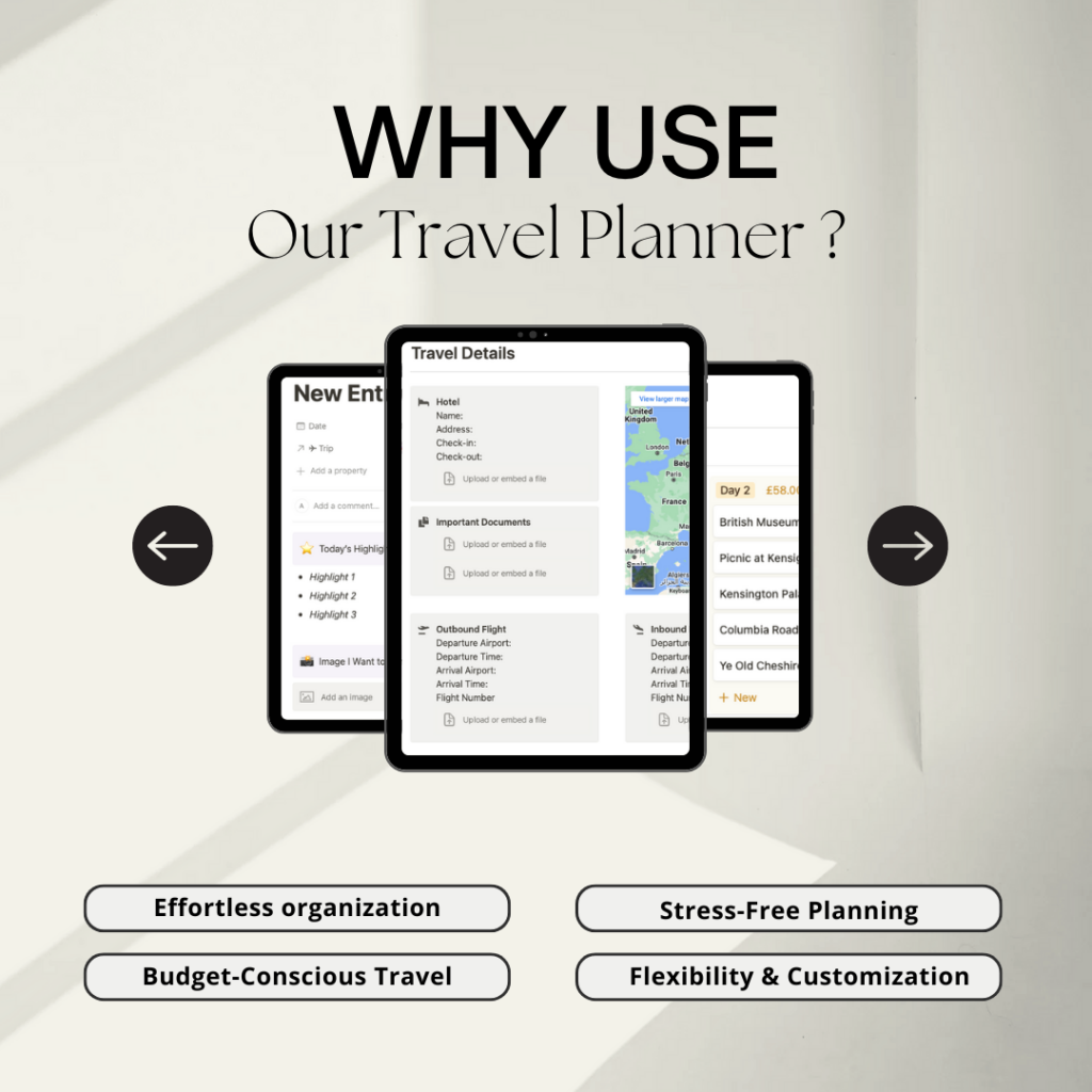 the notion travel planner
